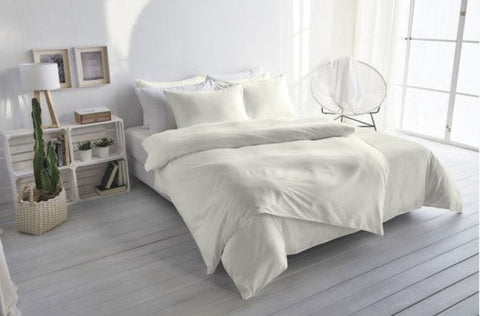 Linge de lit uni en satin