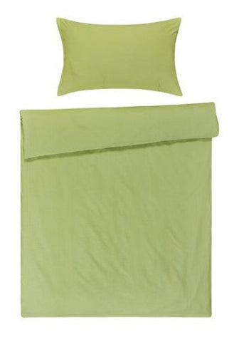 Parure de lit seersucker vert uni