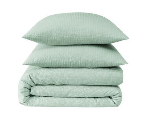 Seersucker Bedding Set Mint Uni