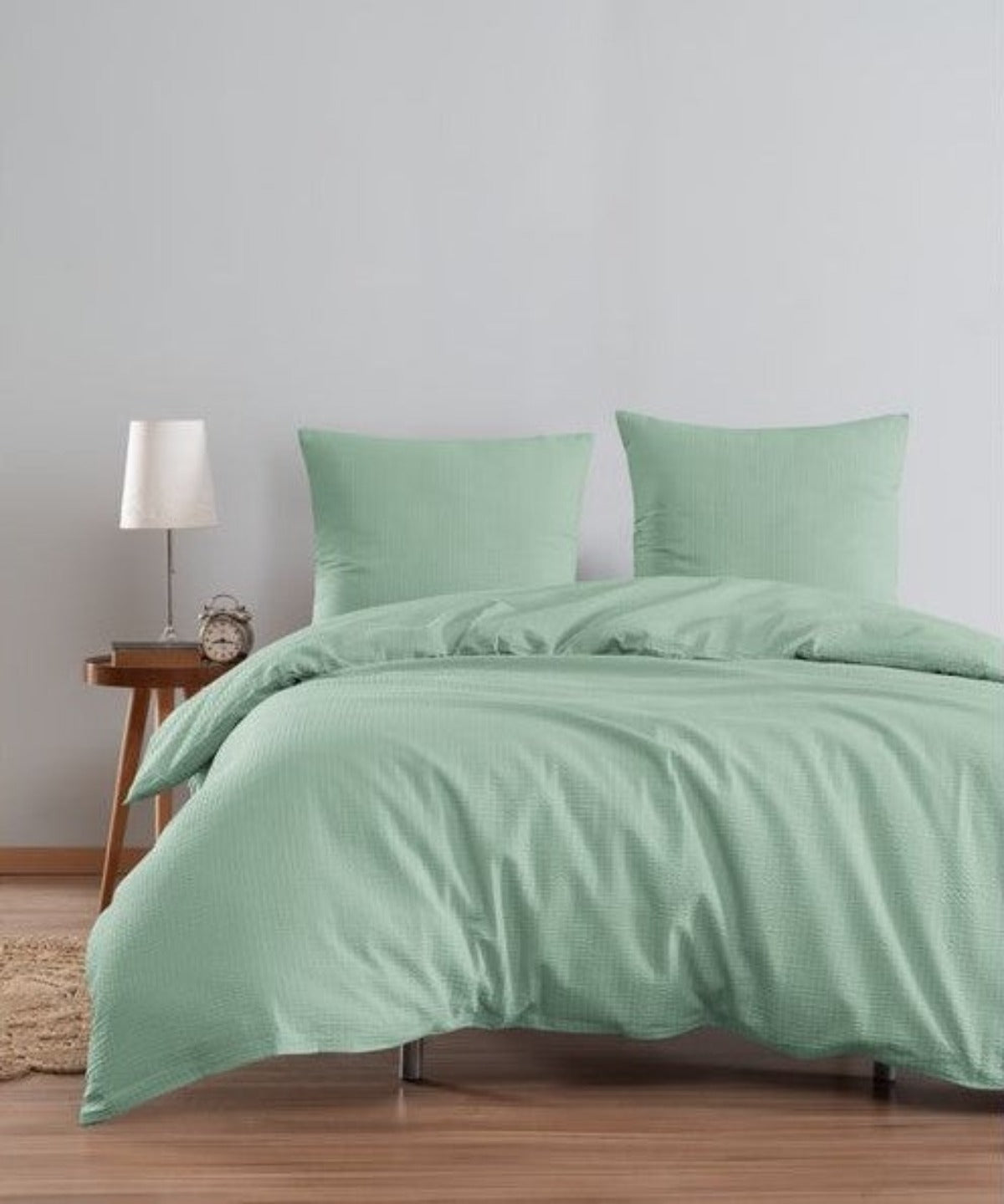 Seersucker Bedding Set Mint Uni