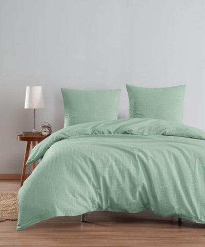 Seersucker Bedding Set Mint Uni