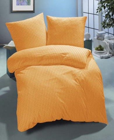 Parure de lit seersucker orange uni