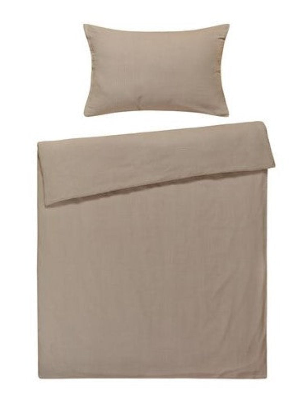 Seersucker Bedding Set Taupe Uni