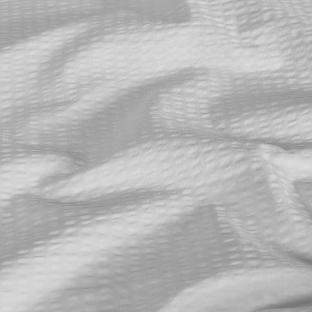 Seersucker Bedding Set White Uni