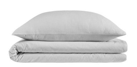 Seersucker Bedding Set White Uni