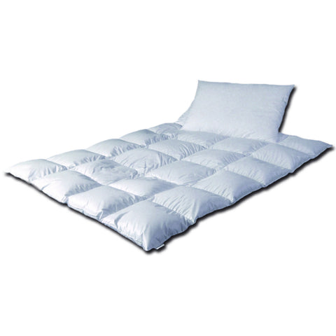 Parure de couette en duvet suisse avec oreiller
