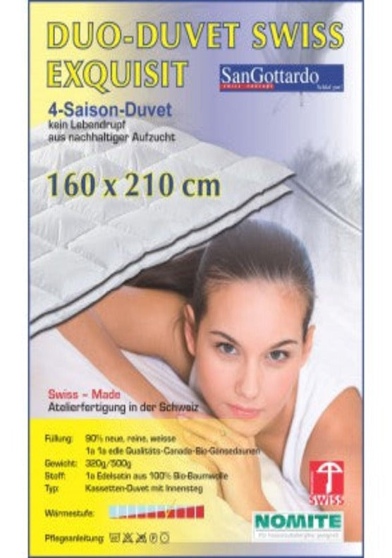 Swiss Exquisit Duo-Daunen-Duvet San Gottardo
