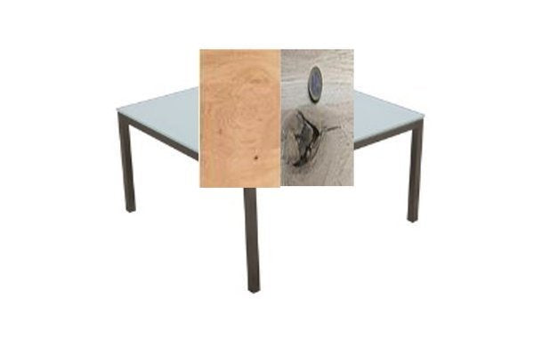 Couchtisch Troy mit Holzplatte